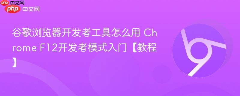 谷歌浏览器开发者工具怎么用 Chrome F12开发者模式入门【教程】
