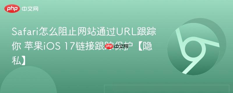 Safari怎么阻止网站通过URL跟踪你 苹果iOS 17链接跟踪保护【隐私】