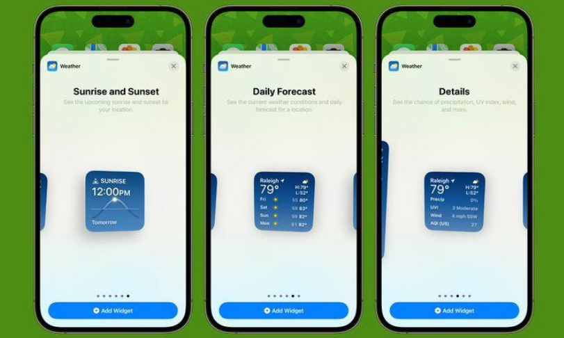 iPhone 15如何设置锁屏显示天气预报_苹果15锁屏小组件配置
